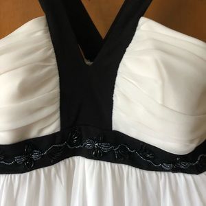 Ivory and black dress